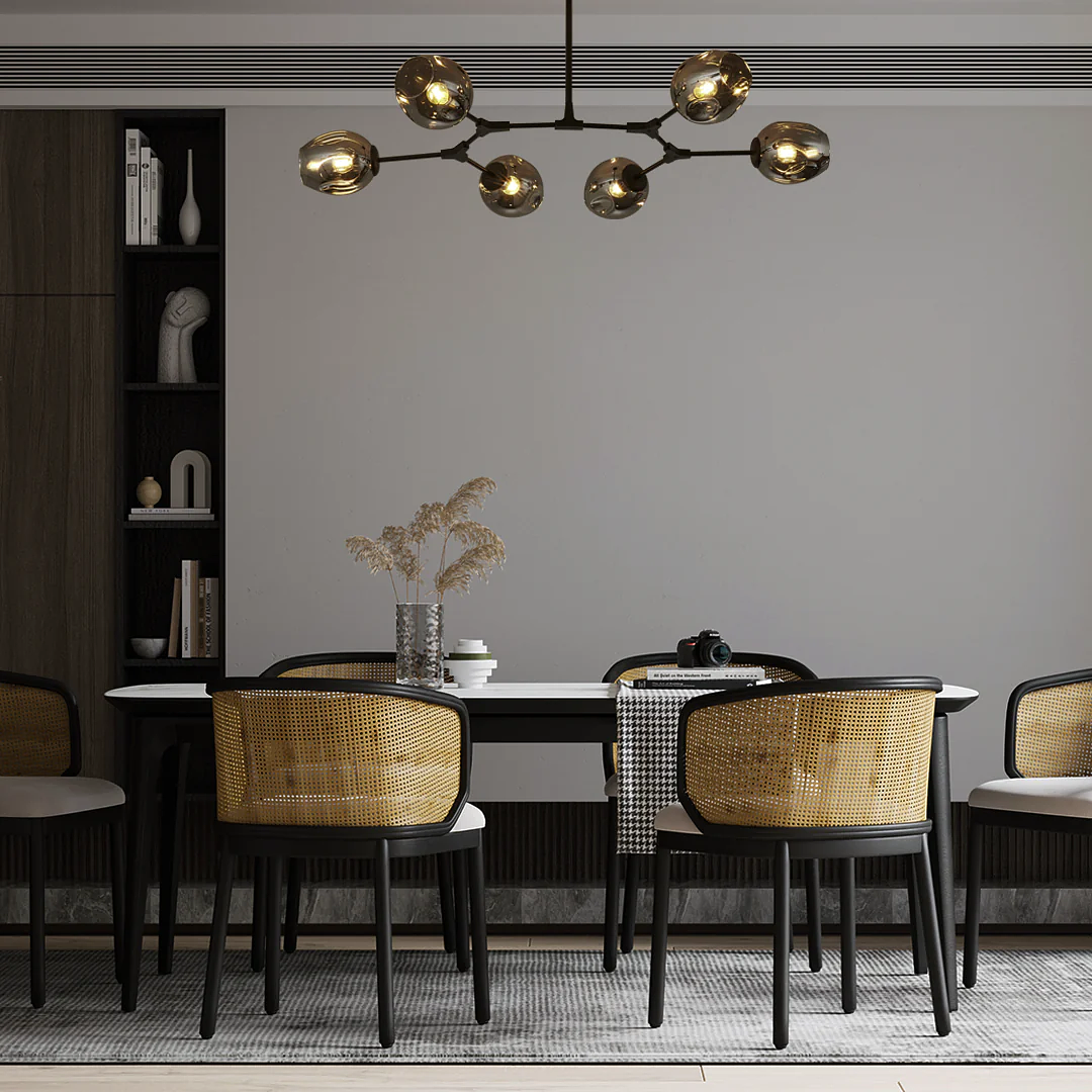 Uranos 6-light ceiling lamp Black 3