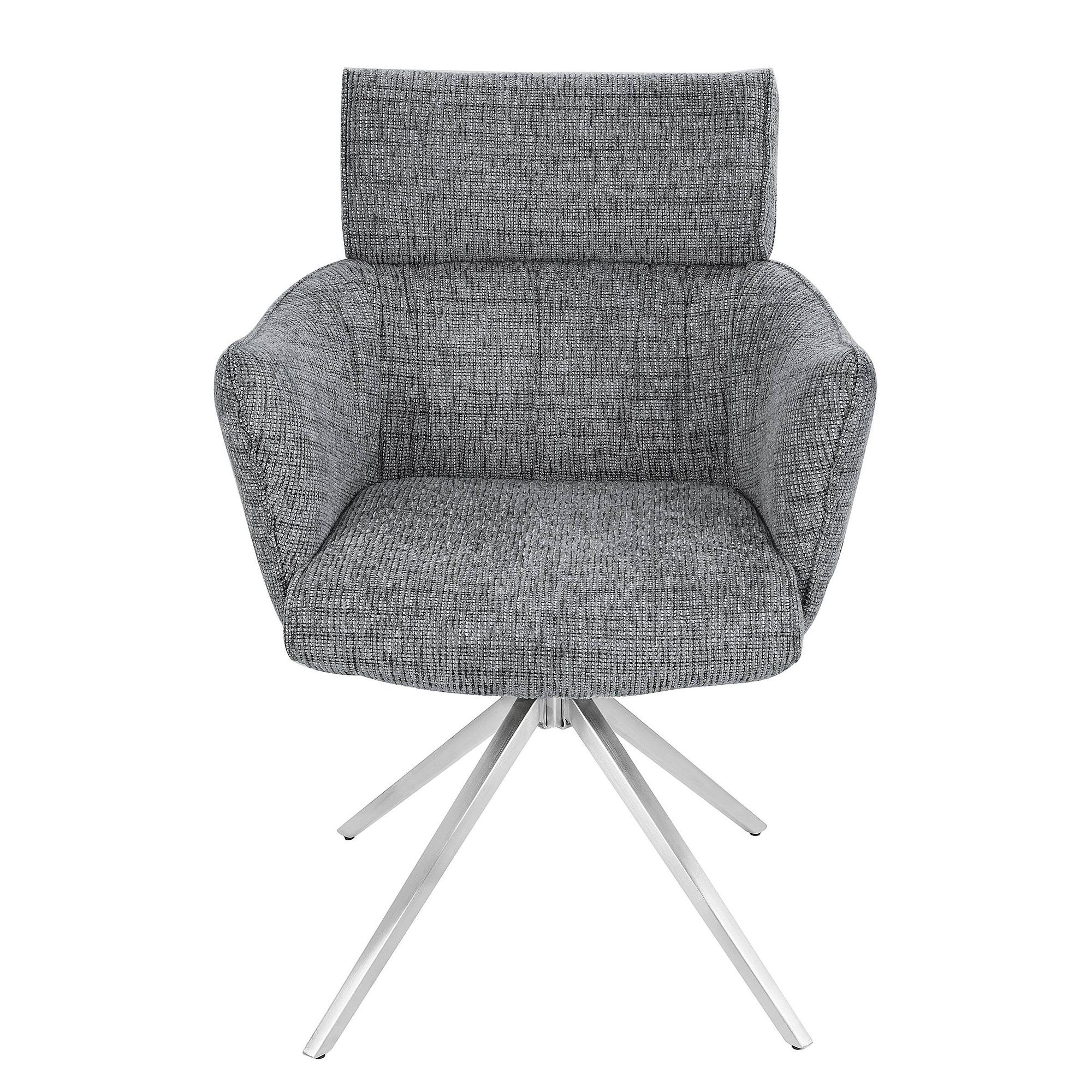 2x Drehbarer Armlehnenstuhl IMMAH Grau 3