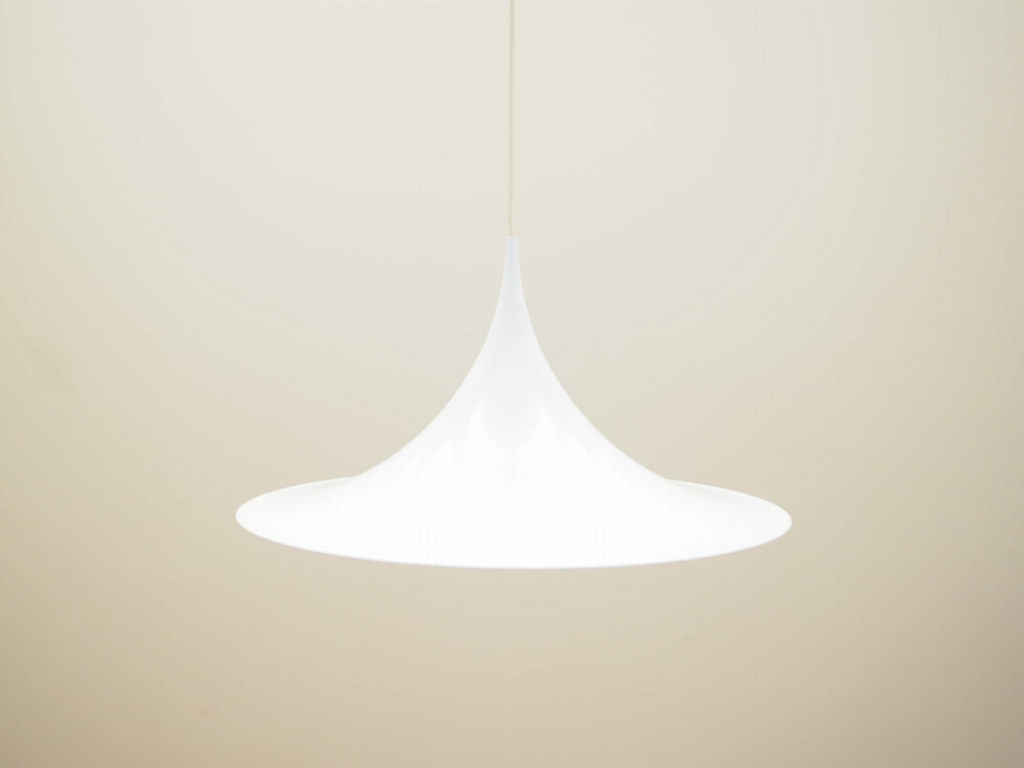 Vintage pendant lamp metal white 1970s 1