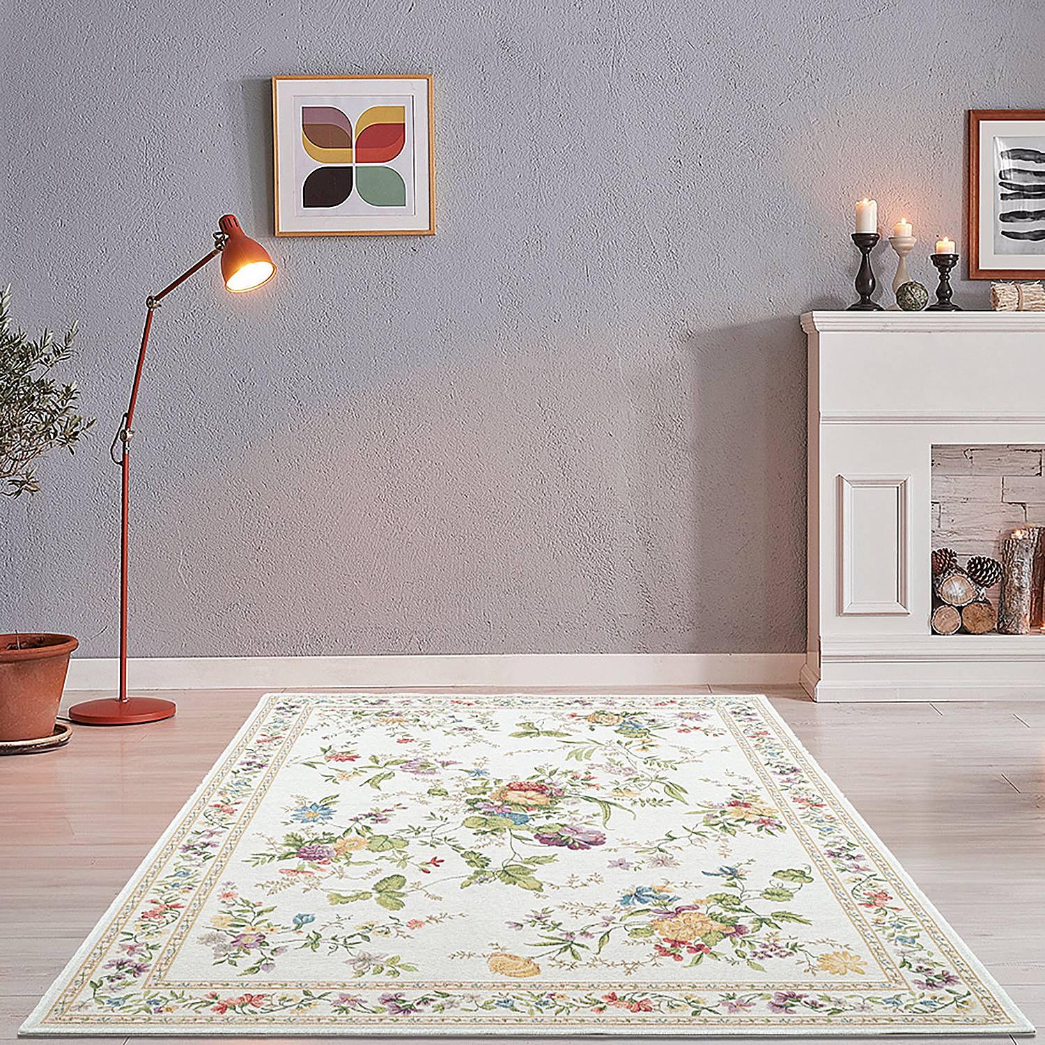 Flomi Sagrini Kurzflorteppich Creme 140 x 200 cm 0