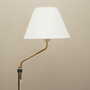 Vintage floor lamp metal textile white 1970s 2