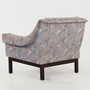Vintage Sessel Buchenholz Textil Violett 1960er Jahre  5