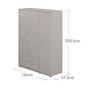 Kleiderschrank Extra Hoch Holz Grau 4