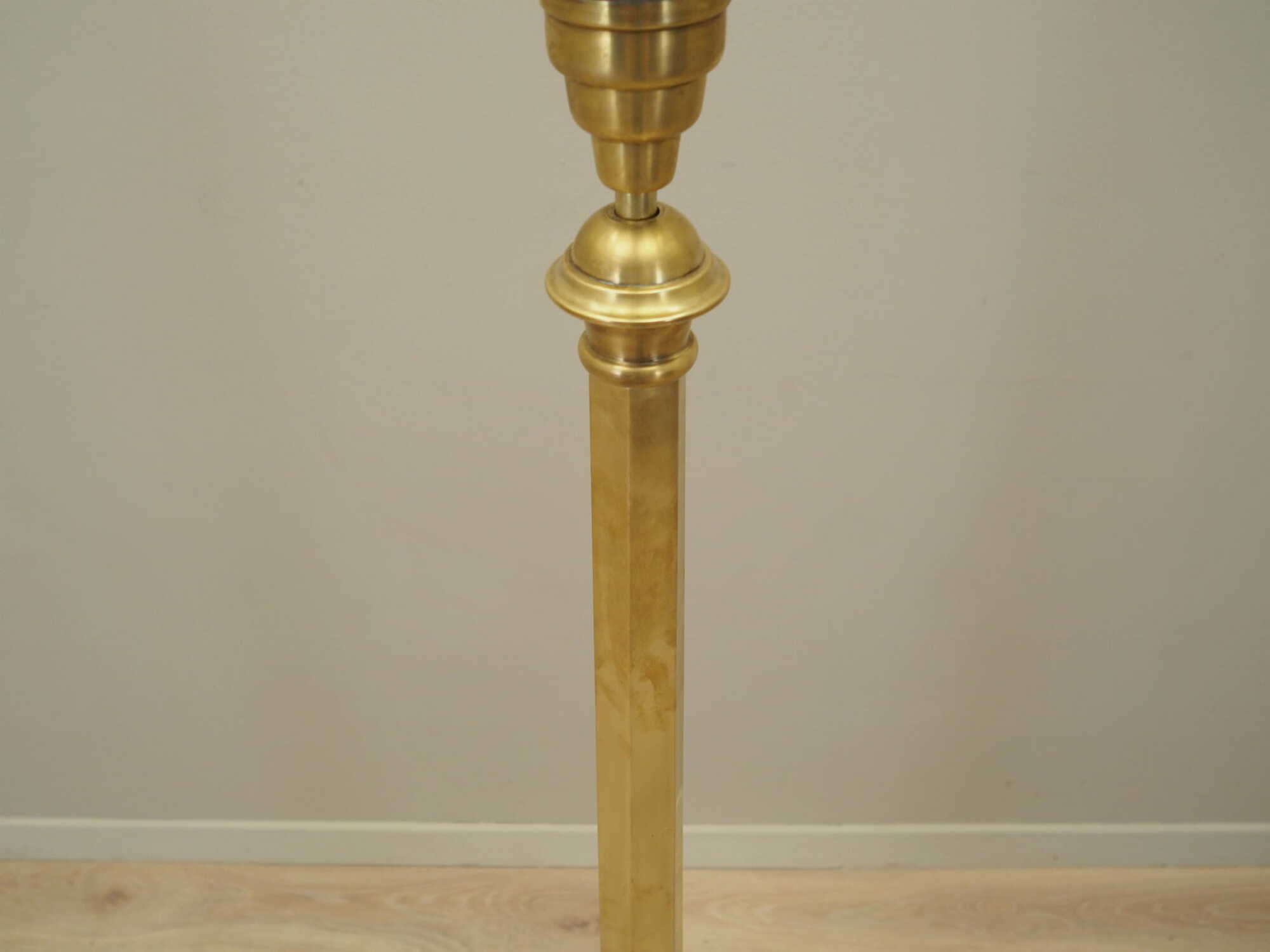 Vintage Stehleuchte Glas Metall Gold 1920er Jahre 4