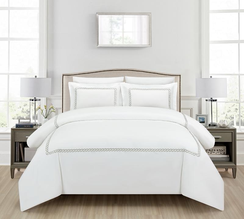 Bed linen set 6-Piece Cotton White 140x200cm 2