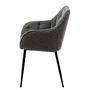 2x Armchair Bouclé Anthracite 2