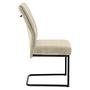 2x cantilever chair fabric beige 3