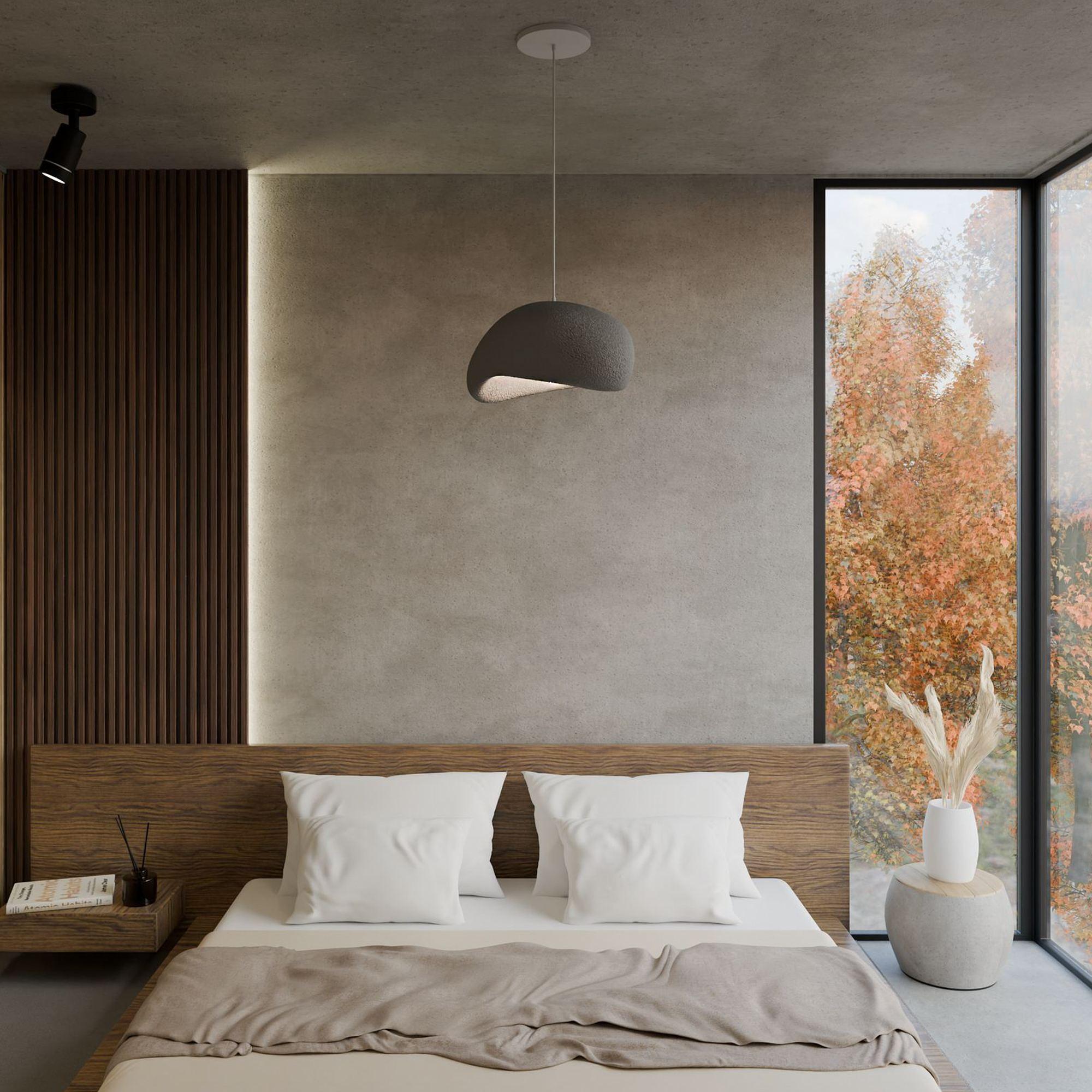 1-Flammig Wabi Sabi Emberstill Pendelleuchte Beton Grau 1