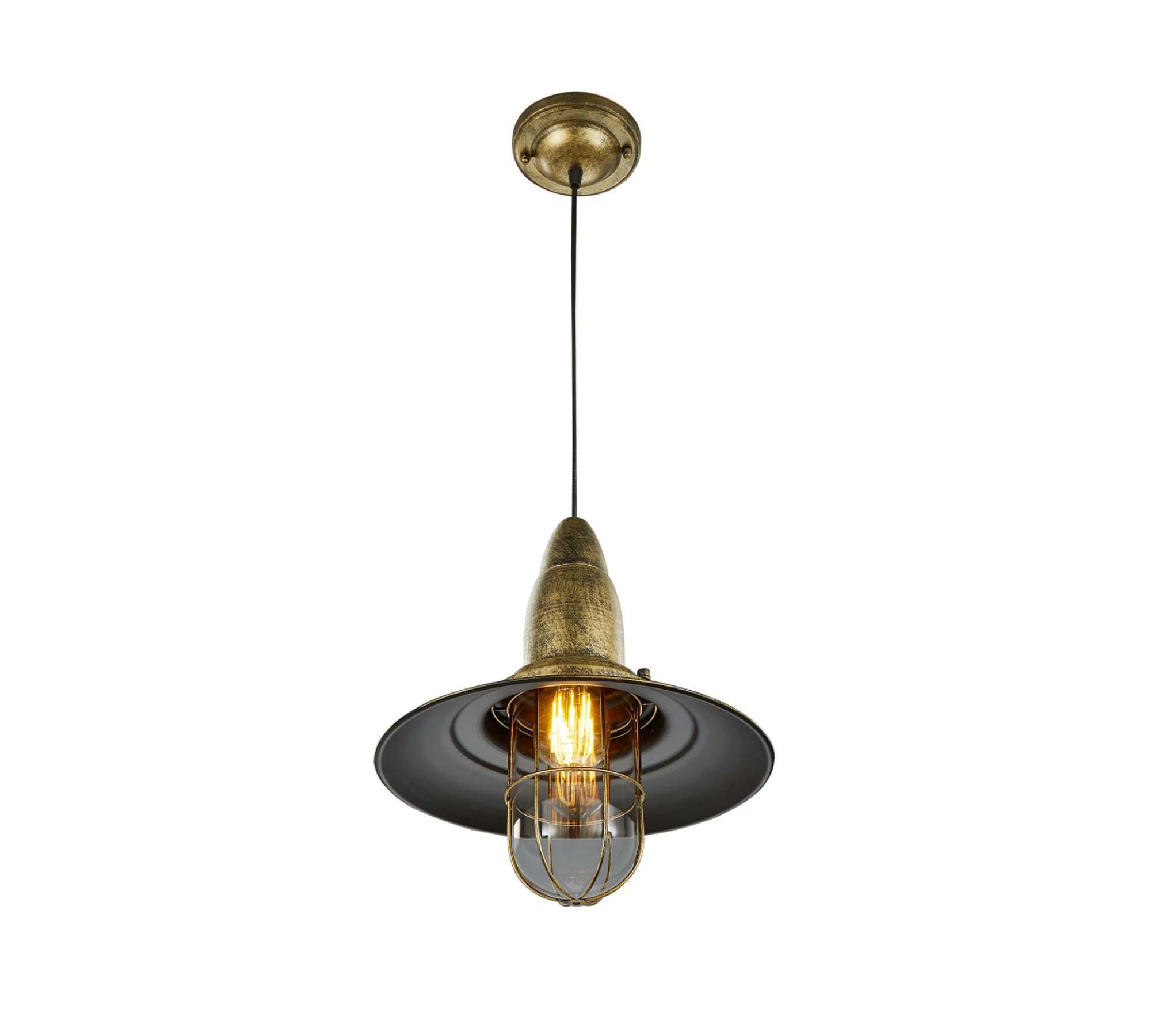 1-flammige Pendelleuchte Messing 2