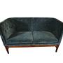 Mayor AJ6 Sofa Samt Walnussholz Blau 0