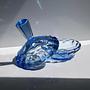 Vintage Candy Dish Crystal Glass Blue 1930s 1