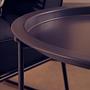 Acero Grau Metall Runder Beistelltisch
 0