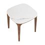Side table marble walnut veneer 5