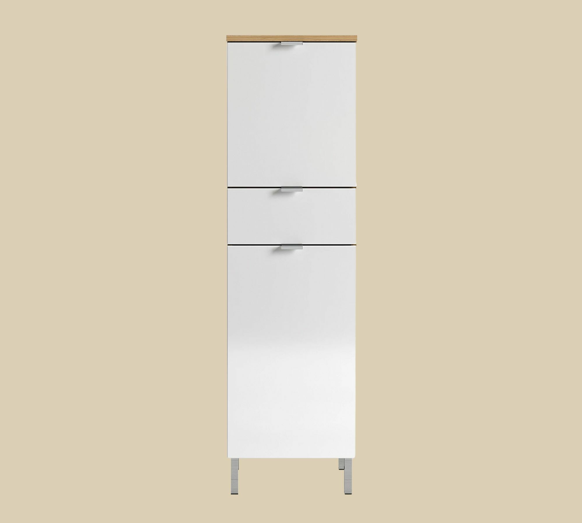 Midischrank Eichendekor Weiß 0