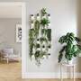 3x Wandvase Weiß 7