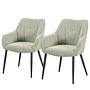 AELHA Armchair Set of 2 Green 0