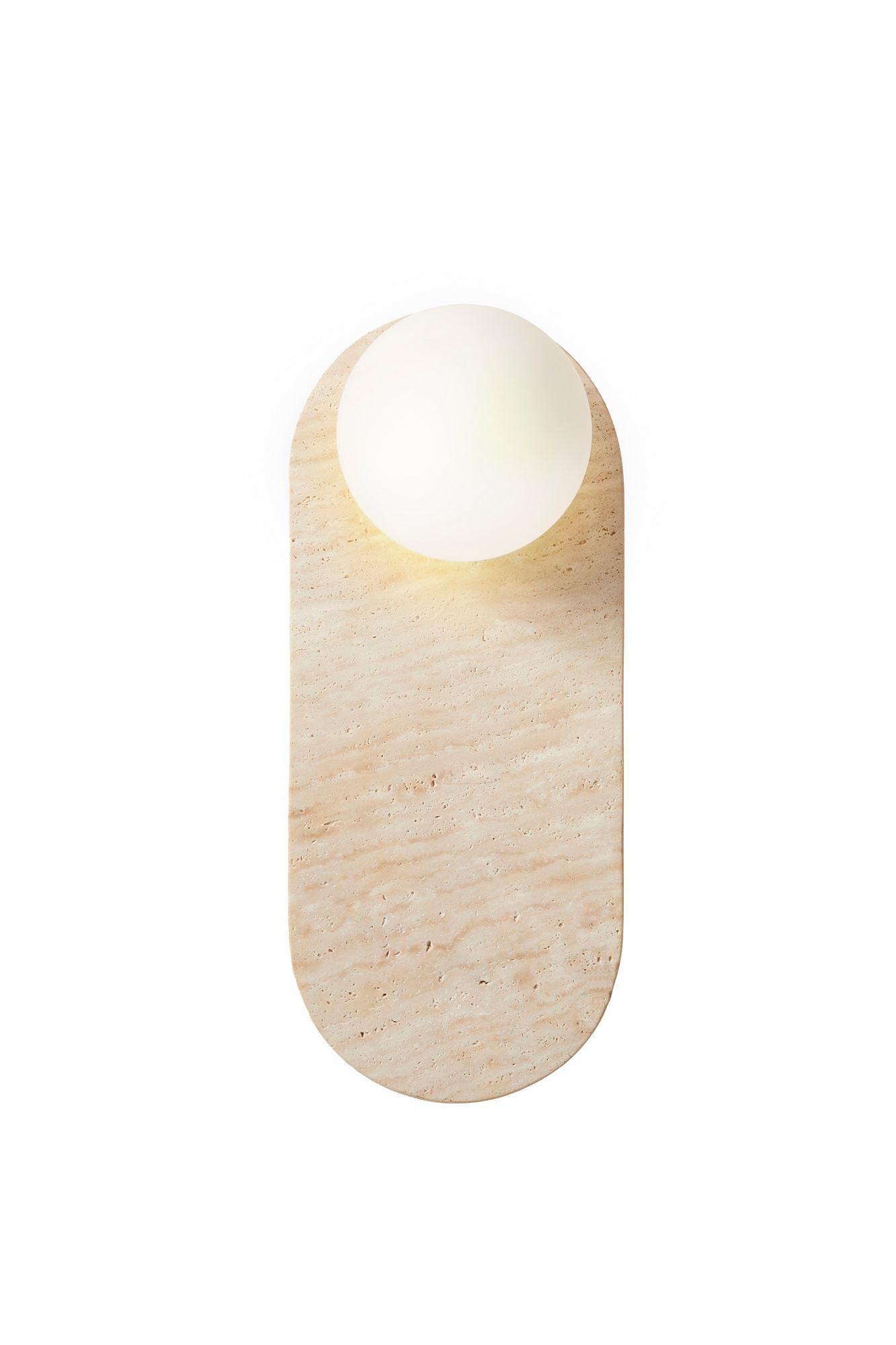 Tor Wall Lamp Travertine White 0