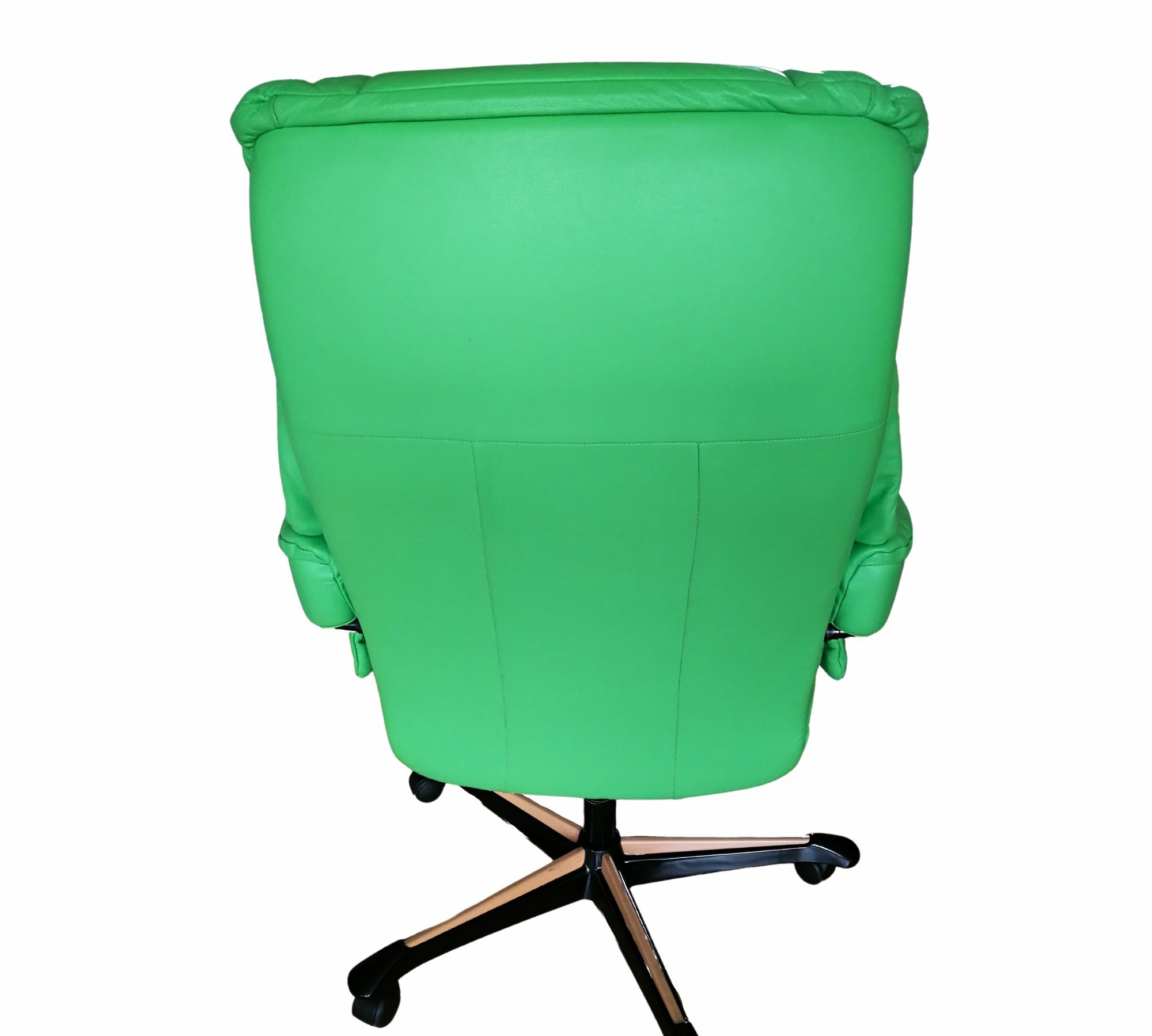 Sessel Leder Holz Grün 3