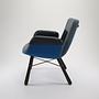 East River Chair Leder Blau 1