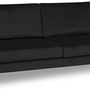 Portobello Sofa 3-Sitzer Samt Metall Schwarz 0