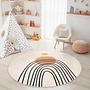 Boho-Bogen Kinderteppich Mehrfarbig Ø180cm 3