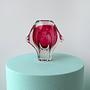 Vintage Vase Glas Rot 3