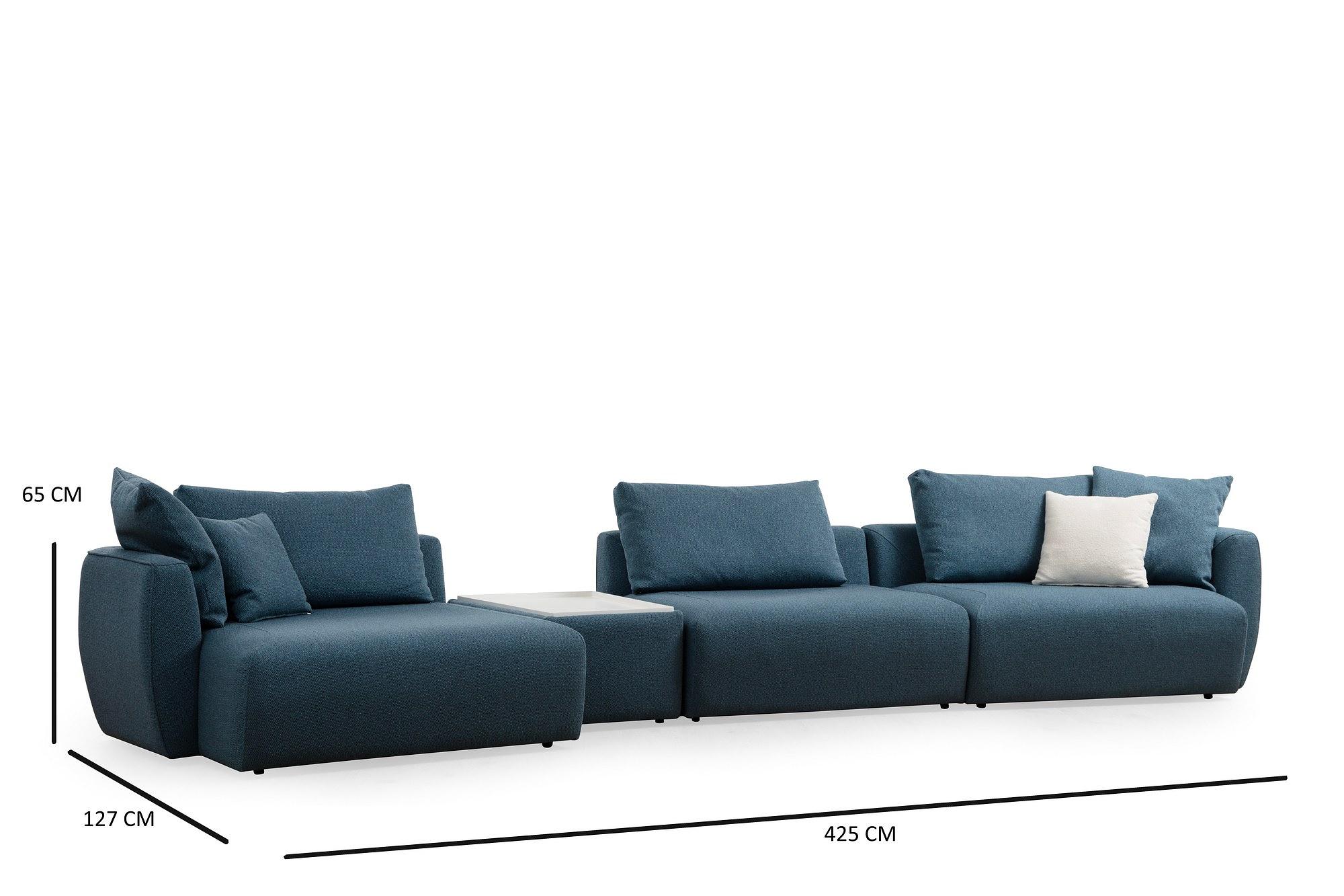 Maya 1 Ecksofa Blau 4