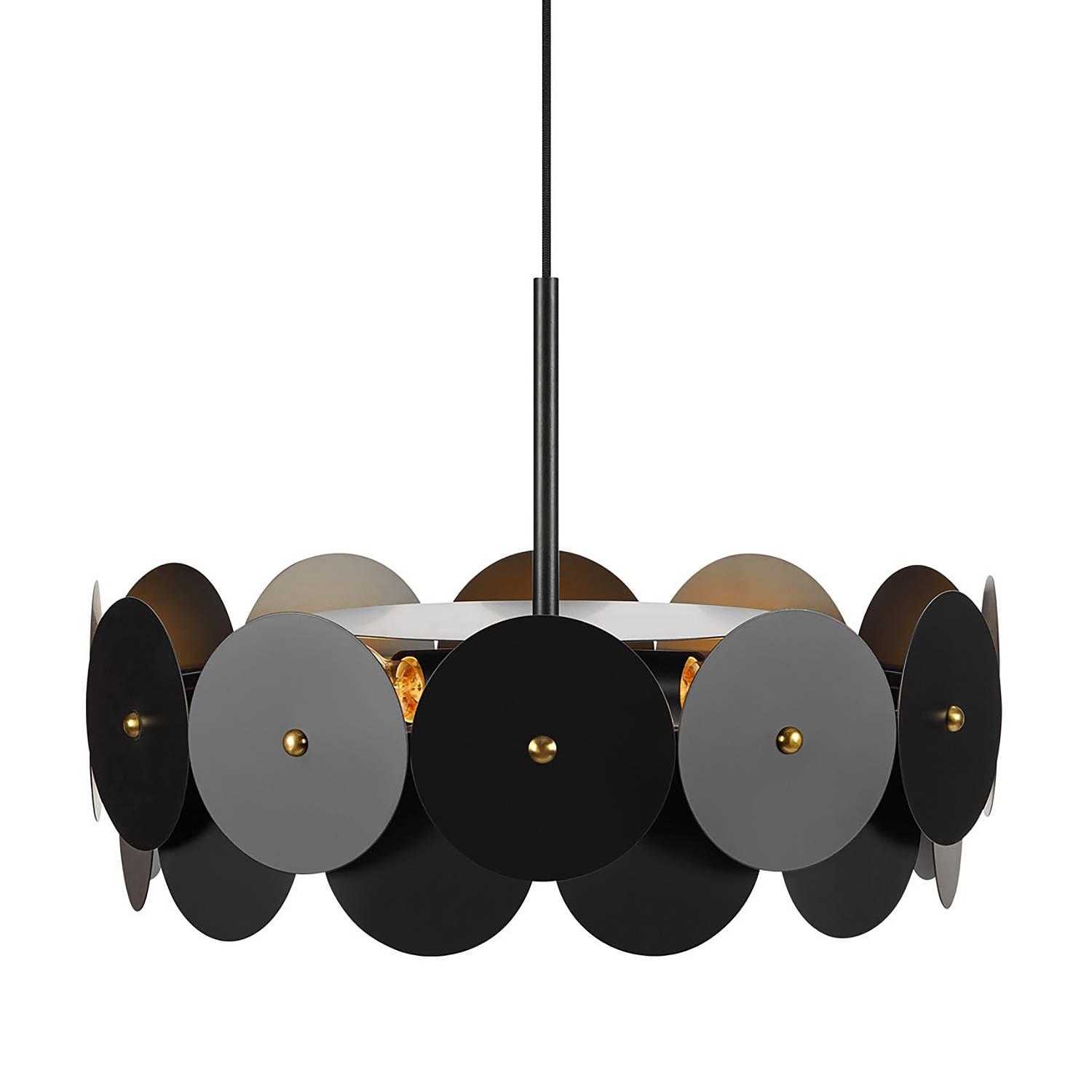Vegas Pendant Lamp Brass Black 3-light 0