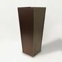 Spice Vase Metall Leder Braun 0