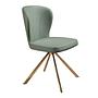 Swivel chair faux leather green 0