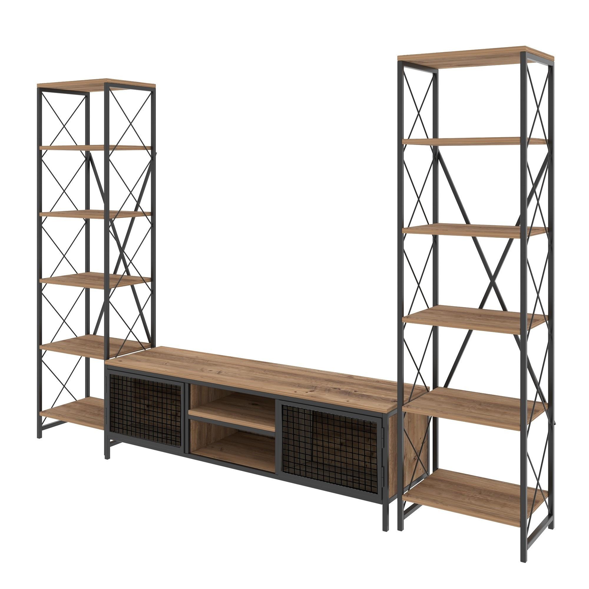 Maxim TV-Schrank Holzfurnier Schwarz 3