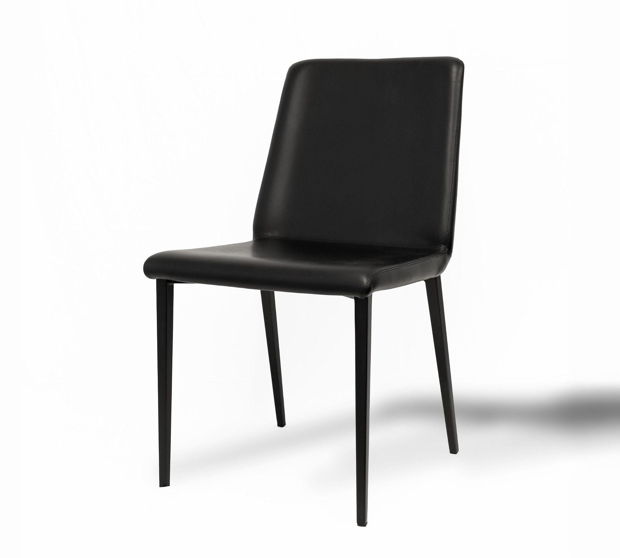 2x Desiree Chair Metal Faux Leather Black 3