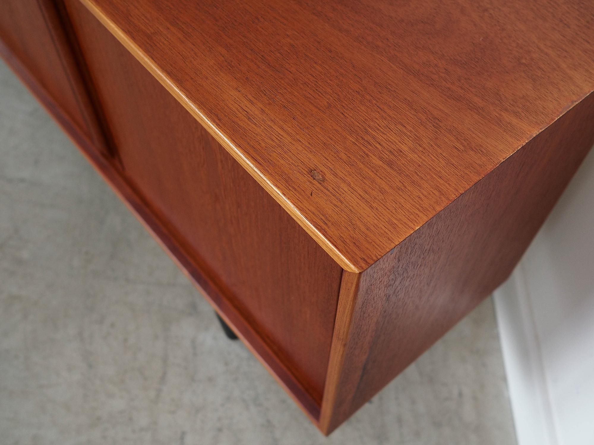 Teak sideboard brown 1960s 8
