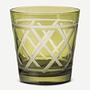 Tie Up Drinking glasses Set of 4 Glass Green 4