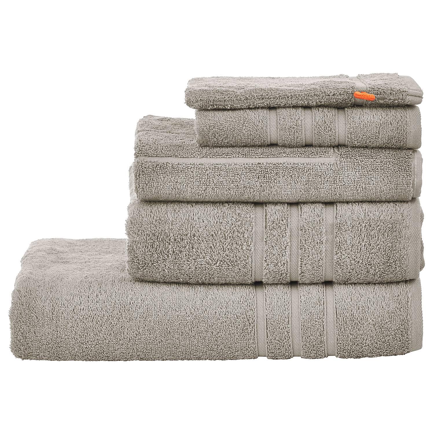 5x Daily Uni Handtuchset-Set Baumwollstoff Taupe 0