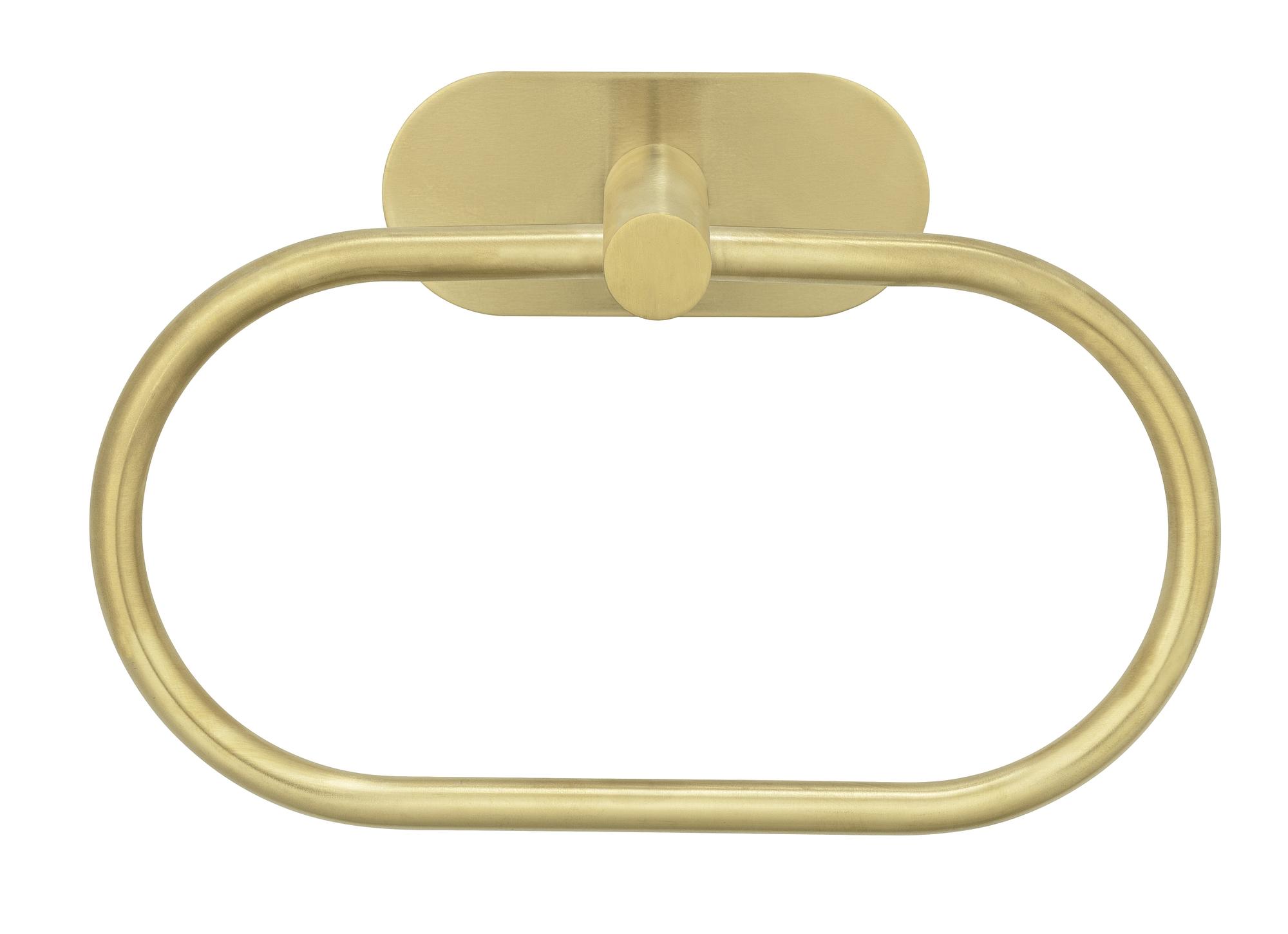 Orea Handtuchring Edelstahl Satiniertes Glas Gold 3