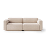 Develius Sofa 2-Sitzer Bouclé Holz Beige 0