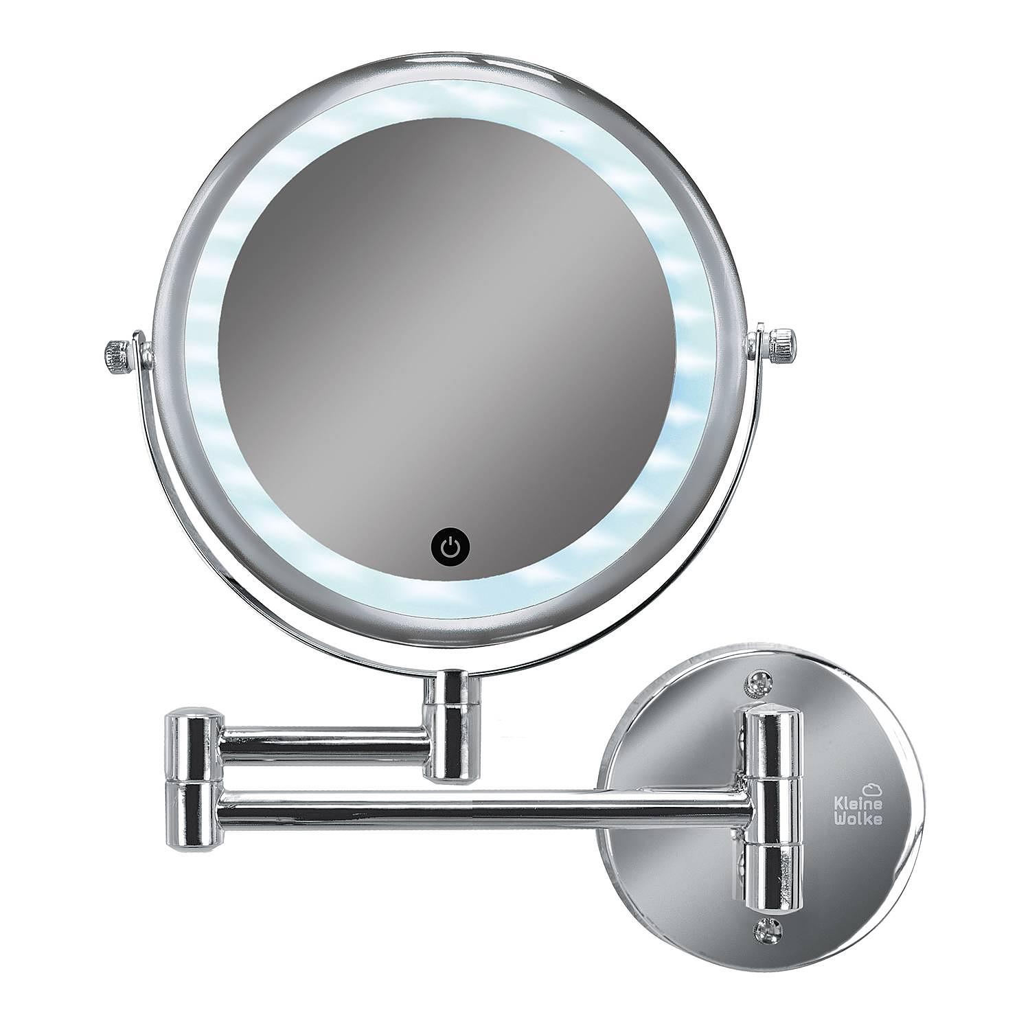 Kosmetikspiegel Lumi Chrom Spiegelglas Silber 1