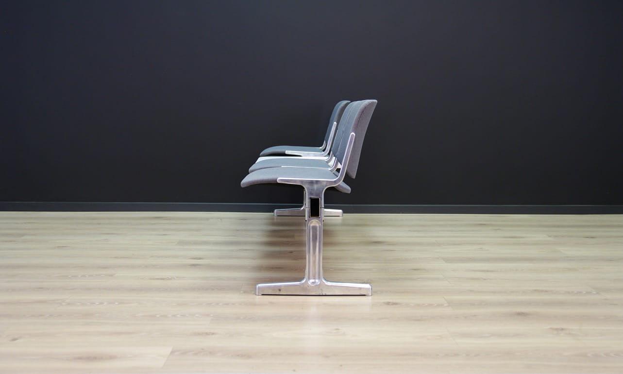 Bank Aluminium Grau 1960er Jahre 12