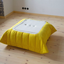 Togo Pouf Tessuto Giallo Limone 4