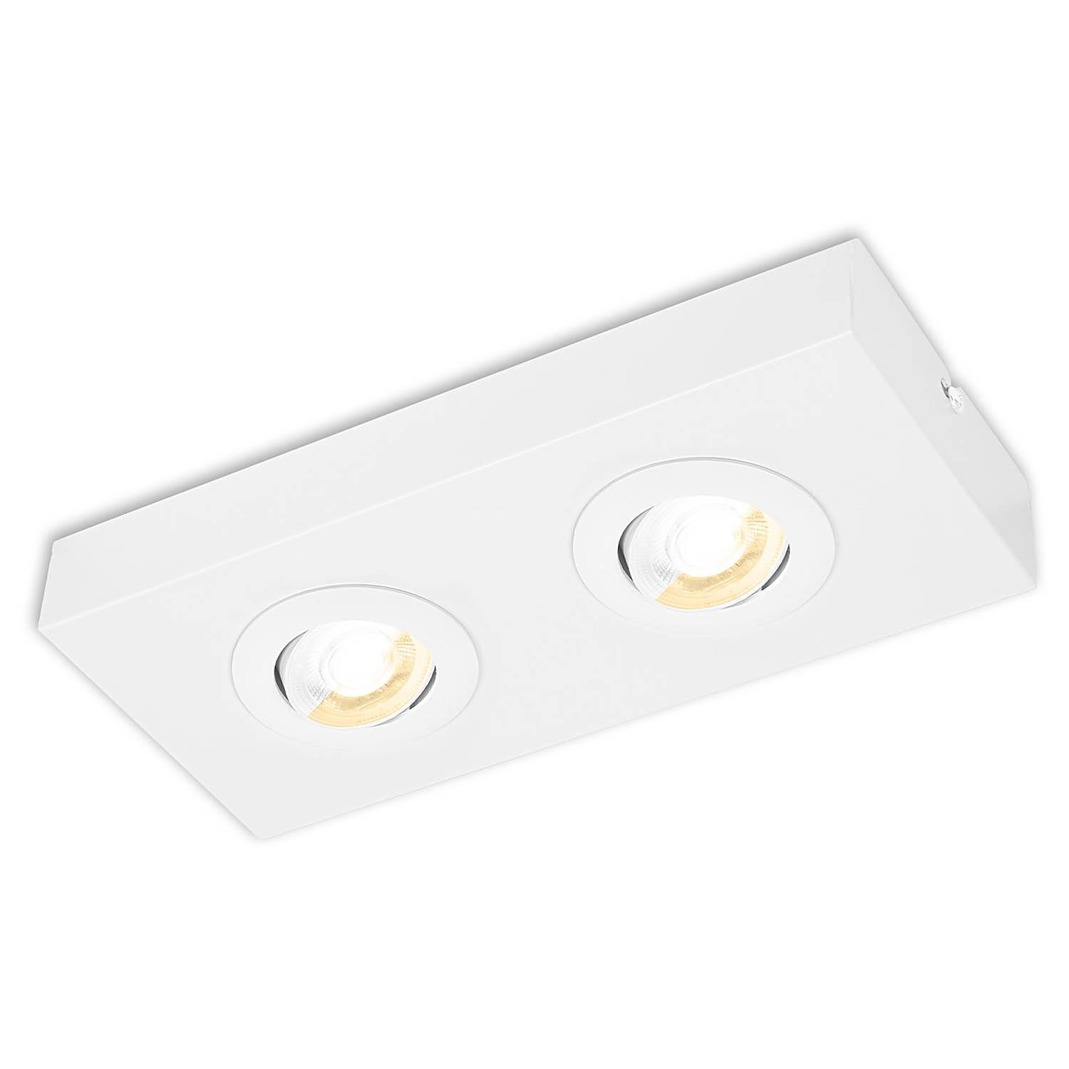 Morco LED-Deckenleuchte Aluminium Weiß 2-flammig 0