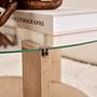 Clara Coffee Table Sapphire Oak Transparent Ø75cm 5