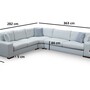 Ecksofa Textil Weiß 8