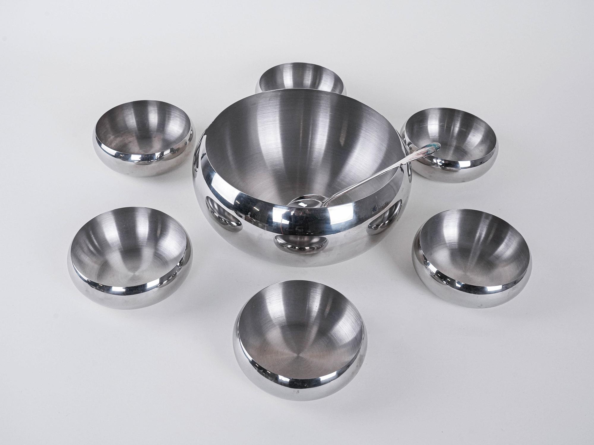 Edelstahlschüssel 7er Set Silber 3