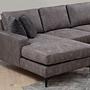 Porto Corner Sofa Charcoal 1