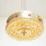 Vintage pendant lamp glass metal gold 1980s 6