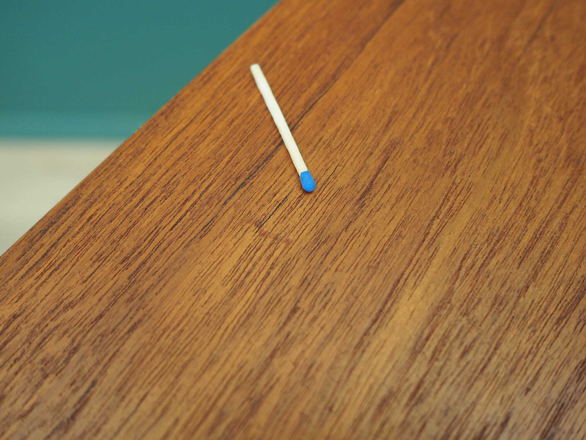 Vintage Bücherregal Teakholz Braun 1970er Jahre 5