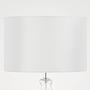 Table lamp Loster Blended fabric Safety glass White 3