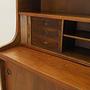 Bücherregal 1970er Jahre Walnussholz Optik  12