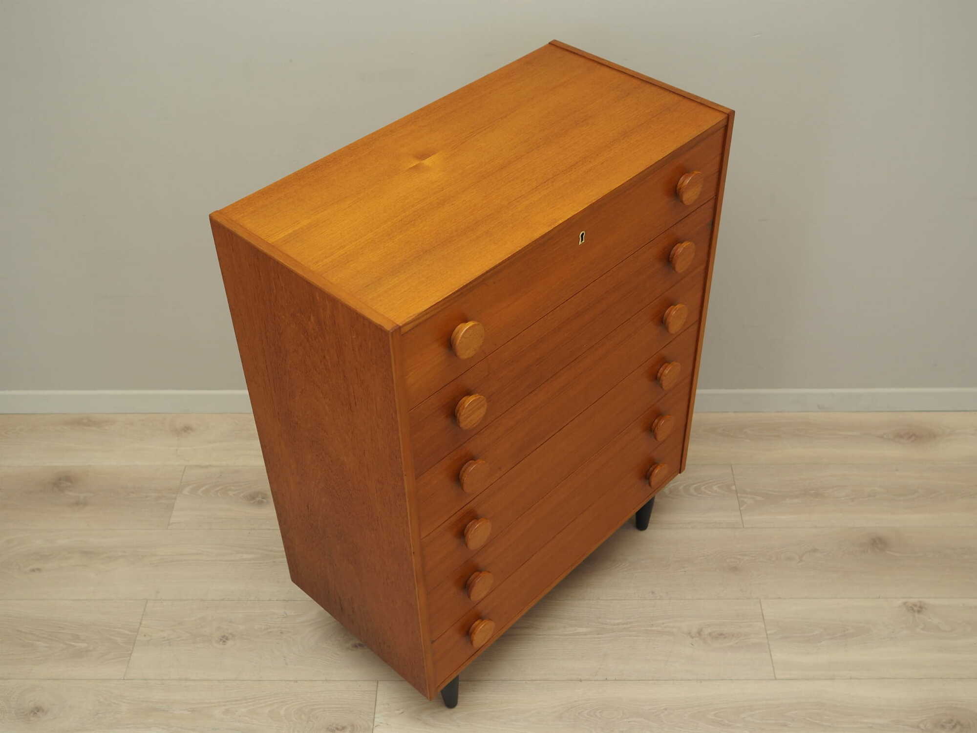 Vintage chest of drawers Teak wood Brown 1960s 5